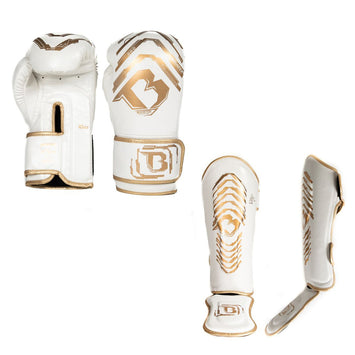 Booster kickboks set BG Youth Elite V2.2 White/Gold