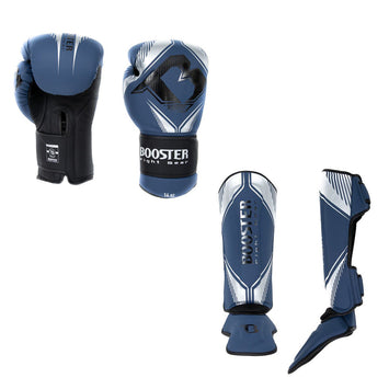 Booster kickboks set Bangkok Series 4 Blauw/Zwart/Zilver
