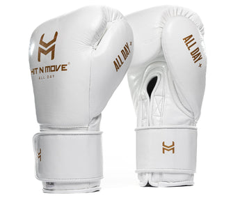 Hit N Move Zak en Conditie Bokshandschoenen 1.5lbs conditie Wit/Goud
