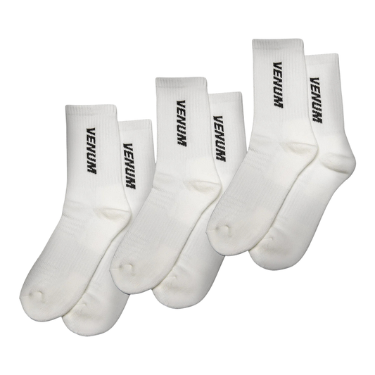 Venum Sokken Essential Wit/Zwart 3 Paar