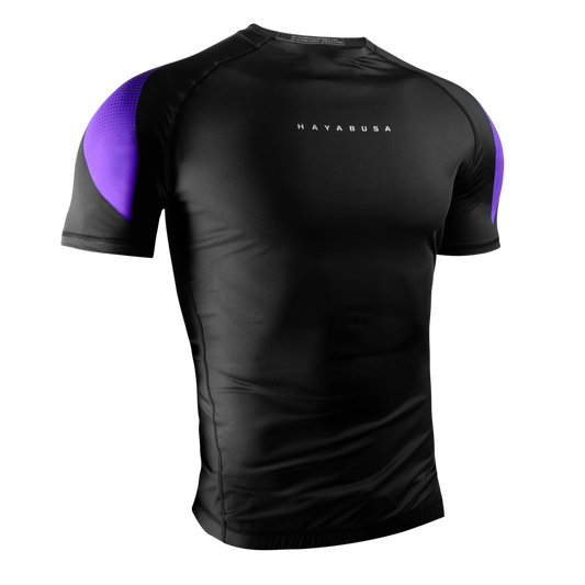 Hayabusa Men's Pro Ranked Rashguard Short Sleeve Paars
