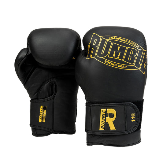 Rumble Bokshandschoenen Leer Evolve Zwart/Goud