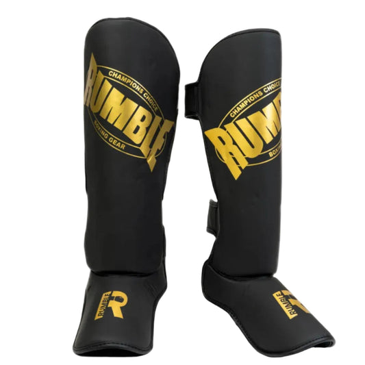 Rumble Scheenbeschermers PU Beginner Zwart/Goud