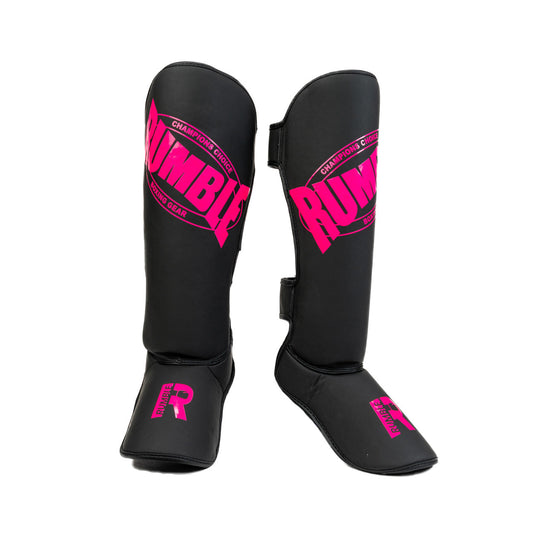 Rumble Scheenbeschermers PU Beginner Zwart/Roze
