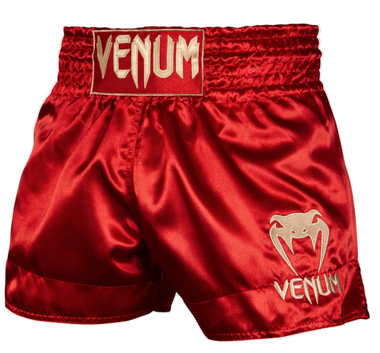Kickboksshort Venum Classic Bordeaux Rood/Goud