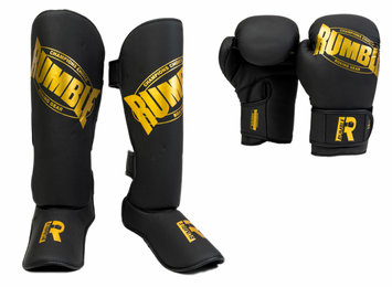 Rumble Kickboksset Beginner PU Zwart/Goud