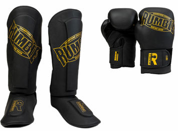 Rumble Evolve Set Leer Zwart/Goud