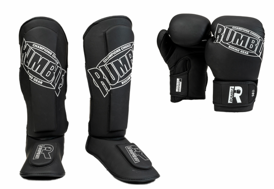 Rumble Evolve Set Leer Zwart/Wit