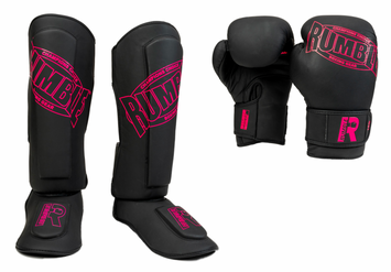 Rumble Evolve Set Leer Zwart/Roze