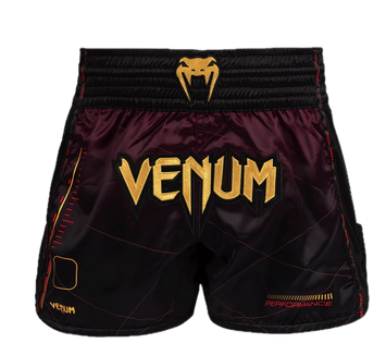 Venum Kickboksshort Tactical XT Zwart/Burgundy/Goud