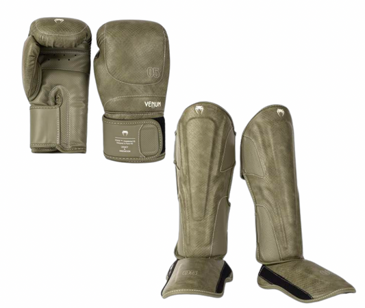 Venum Kickboks Set Impact Evo Scales Green