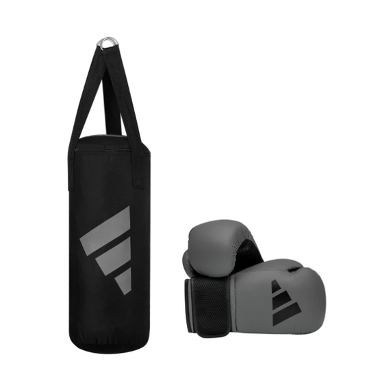 Adidas Bokszak Set voor Kinderen Grijs/Zwart 8 Oz - 10 Kg