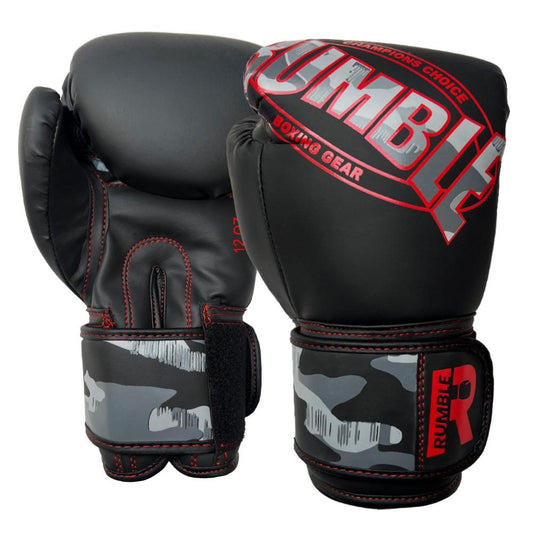 Rumble Bokshandschoenen Camo Zwart/Rood