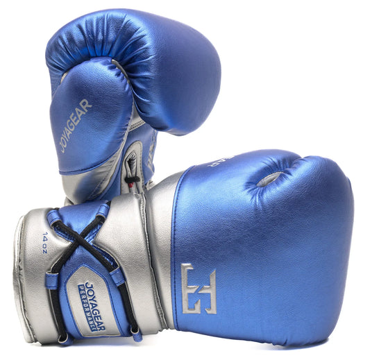 Joya Gear Bokshandschoenen Performance Veters Blauw/Zilver