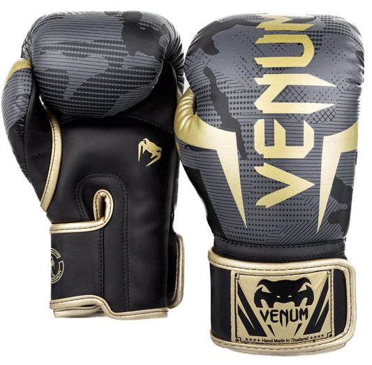 Venum Bokshandschoenen ELITE DARK CAMO/GOLD
