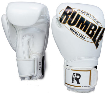 Rumble Bokshandschoenen Competition Wit/Zwart/Goud
