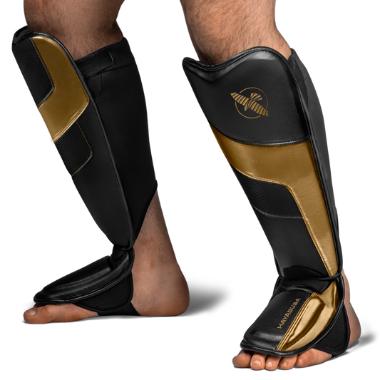 Hayabusa Scheenbeschermers T3 Full Back Zwart/Goud