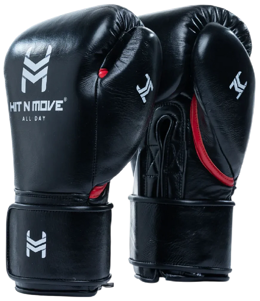 Hit N Move Bokshandschoenen All Day Pro-Grip Plus Zwart/Rood