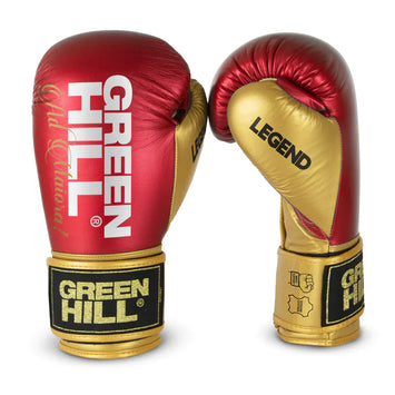 Green Hill Bokshandschoenen Legend PLATINUM Rood-Goud