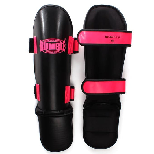 Rumble Scheenbeschermers Ready PU zwart-roze 2.0