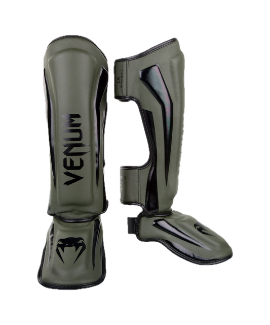 Venum Scheenbeschermers Elite Khaki-Zwart
