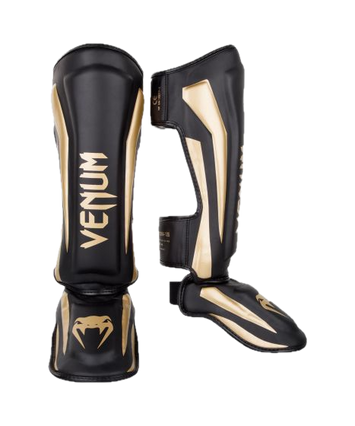Venum Scheenbeschermers Elite Zwart-Goud