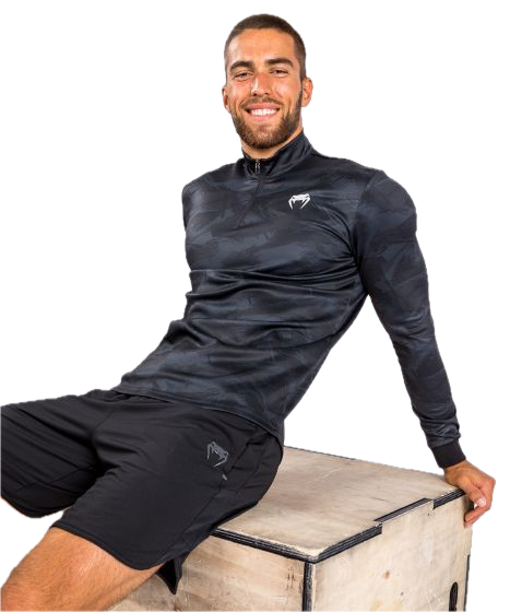 Venum Electron 3.0 Dry Tech T-shirt Long Sleeve Zwart
