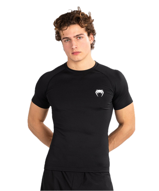 Venum Rashguard Contender Korte Mouw Zwart/Wit