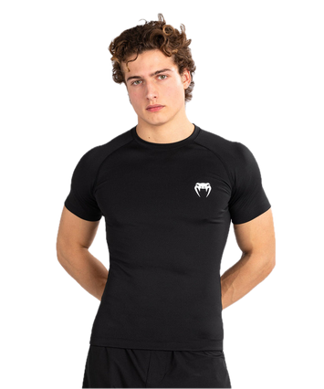 Venum Rashguard Contender Korte Mouw Zwart/Wit