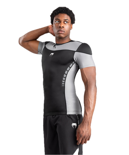 Venum Rashguard Tempest Short Sleeve Zwart/Grijs