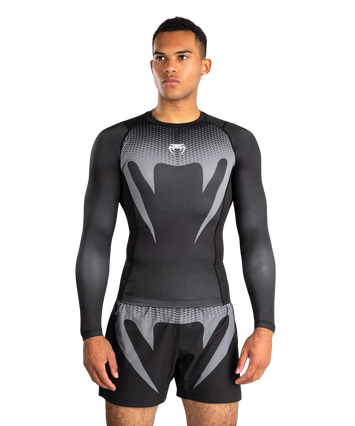 Venum Rashguard No Gi Long Sleeve Zwart/ Zilver Grijs