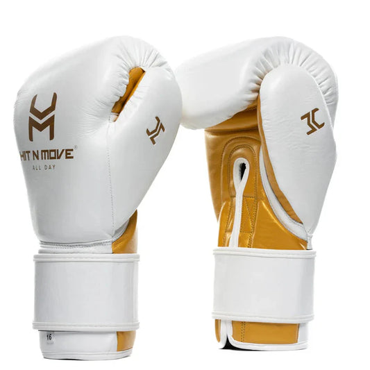 Hit N Move Bokshandschoenen All Day Pro-Grip Plus Wit/Goud