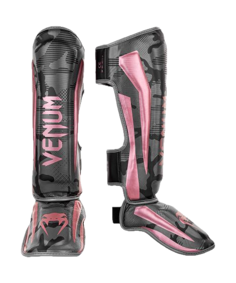 Scheenbeschermer Venum Elite Camo Zwart-Roze