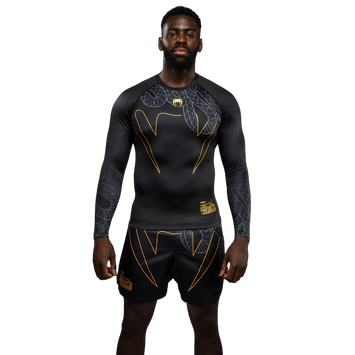 Venum Rashguard Serpenti Long Sleeve Zwart/Zilver/Goud