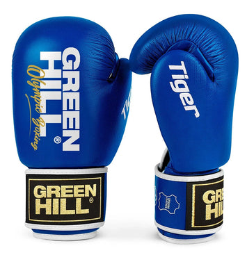 Green Hill Bokshandschoenen Tiger Leer Blauw Gold Label