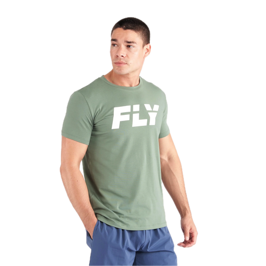 Fly T-Shirt Big Logo Groen