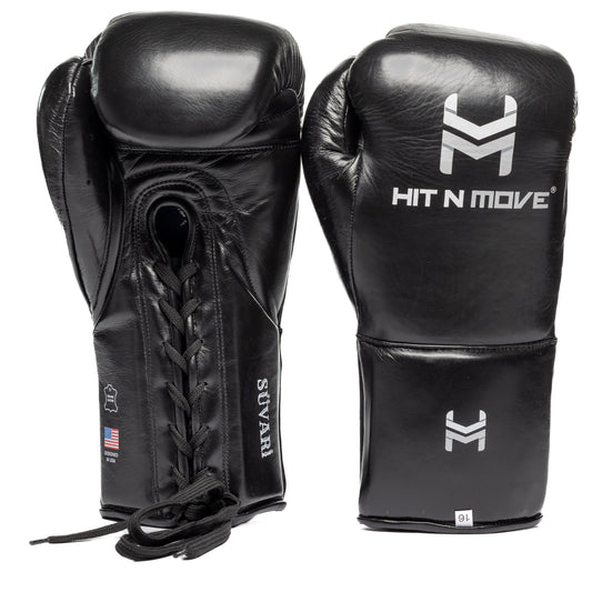 Hit N Move Bokshandschoenen Horse Hair Laces Zwart