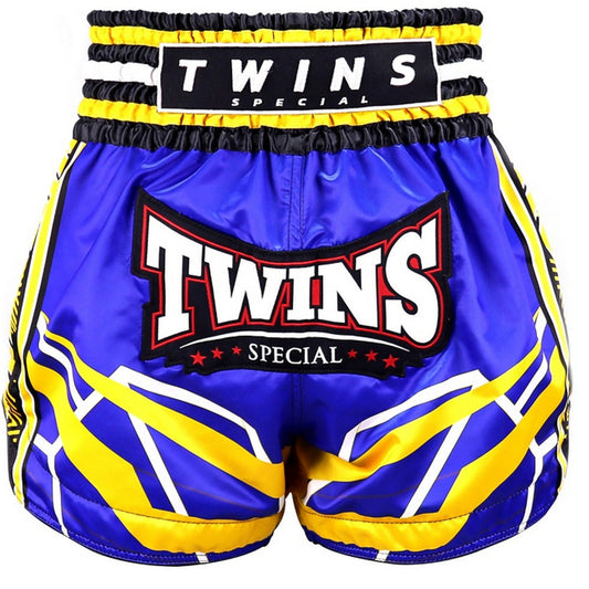 Twins Kickboksshort TTBL Racing Blauw/Geel