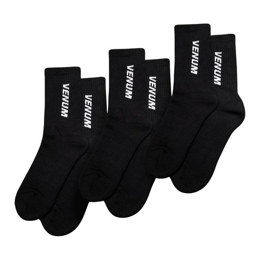 Venum Essential Sokken Zwart/Wit 3 Paar