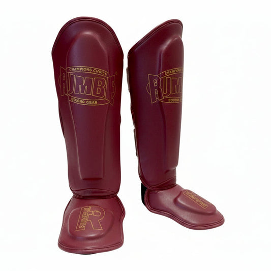 Rumble Scheenbeschermers Classic Junior Burgundy/Goud