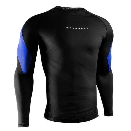 Hayabusa Men's Pro Ranked Rashguard Long Sleeve Blue