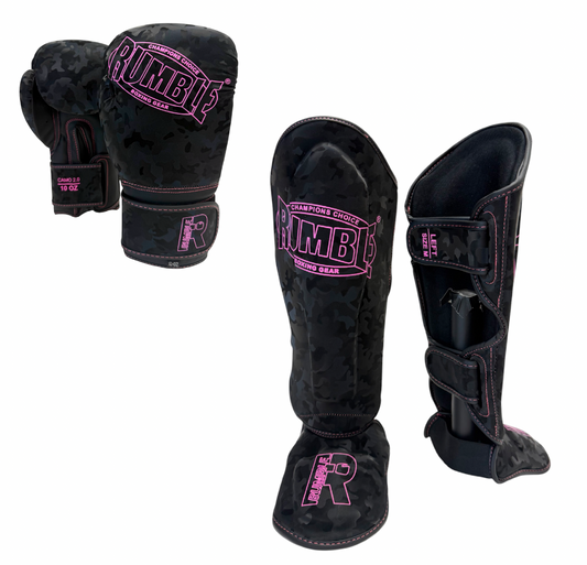 Rumble Kickboksset Kids Camo 2.0 Zwart/Roze