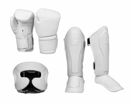 Rumble R-Line Pro Set Wit met Hoofdbeschermer