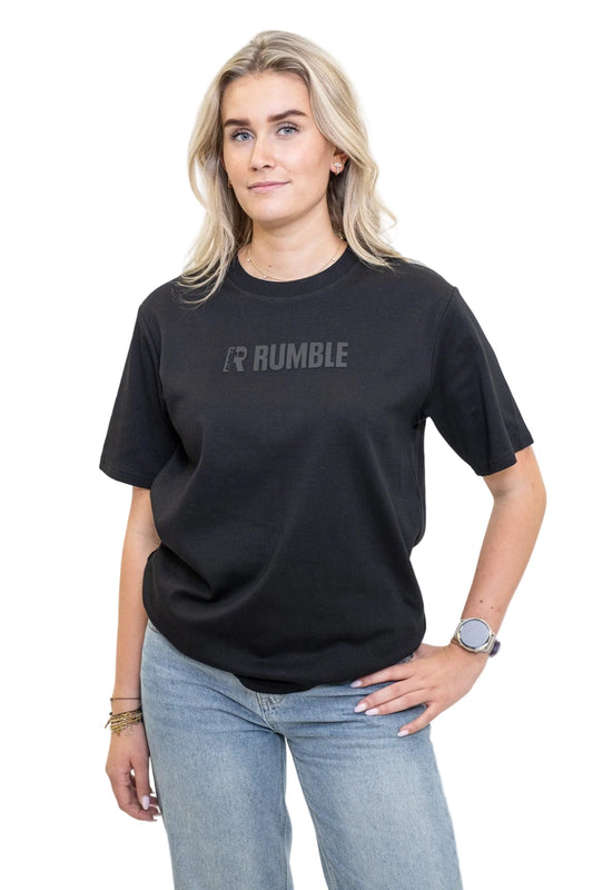 Rumble Oversized Logo T-Shirt Zwart/Zwart