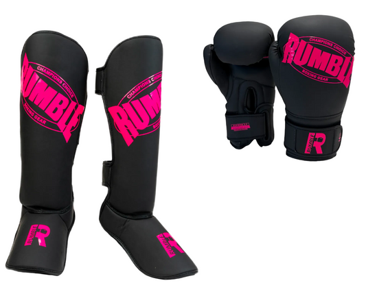 Rumble Kickboksset Beginner 2.0  PU Zwart/Roze