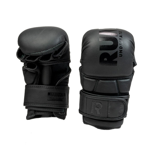 Rumble MMA Handschoenen leer UNDEFEATED Zwart/Zwart