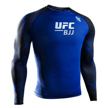 Hayabusa Rashguard UFC BJJ Long Sleeve Zwart/Blauw