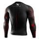 Hayabusa Rashguard UFC BJJ Long Sleeve Zwart/Rood