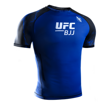Hayabusa Rashguard UFC BJJ Short Sleeve Zwart/Blauw