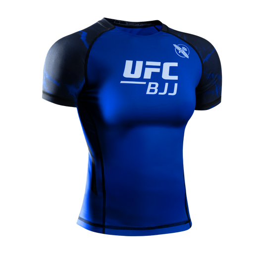 Hayabusa Rashguard UFC BJJ Dames Short Sleeve Zwart/Blauw